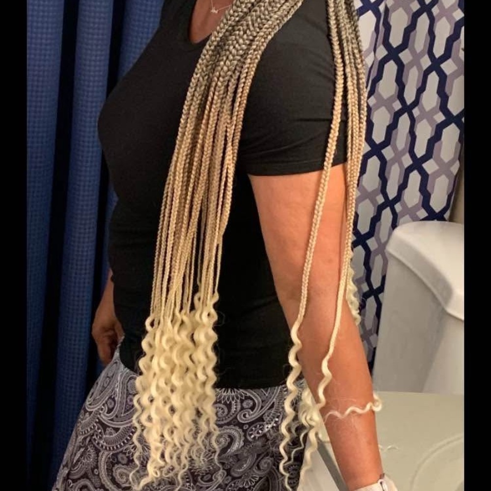 Long Braided Hair Extensions on cap - Picture 2 of 5